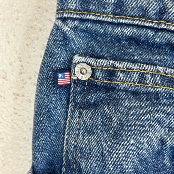 Vintage Polo Ralph Lauren Womens 14 Straight Leg Blue Jeans Classic Preppy 90s - Picture 6 of 12